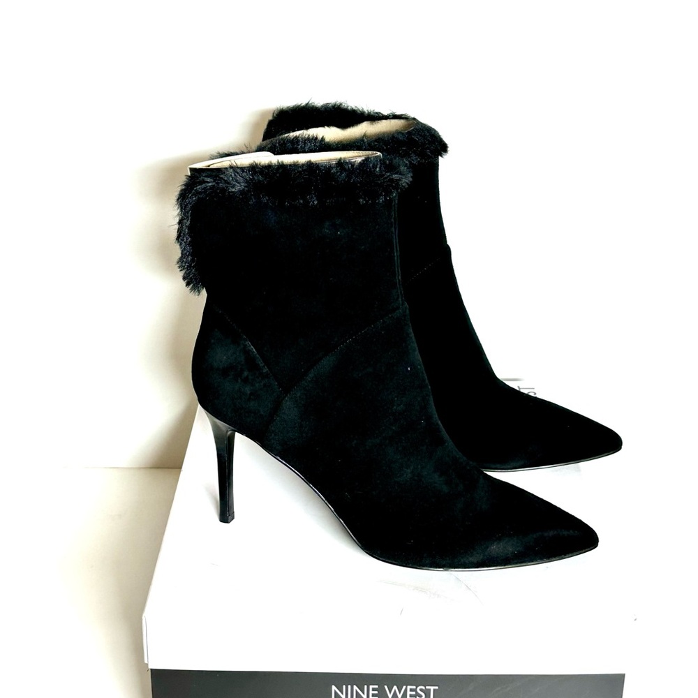 Nine West Fhani Black Suede Heels - New in box